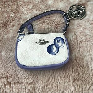 NWOT Blueberry Coach Mini Bag Charm